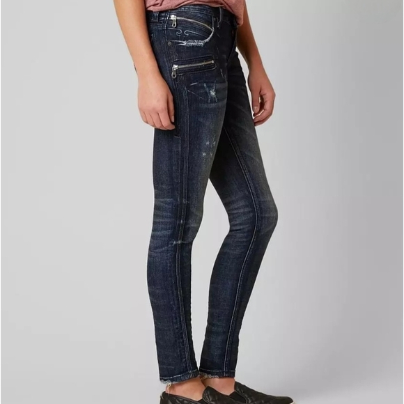 Rock Revival Moto Cladelle Skinny Stretch Jean - Sz 29 - Picture 7 of 15